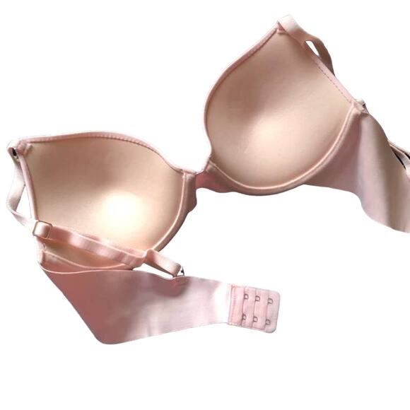 Tahari Women's Laser Cut Smoothing Contour Underwire Bra 38C Pink NWT Plunge - Picture 2 of 6